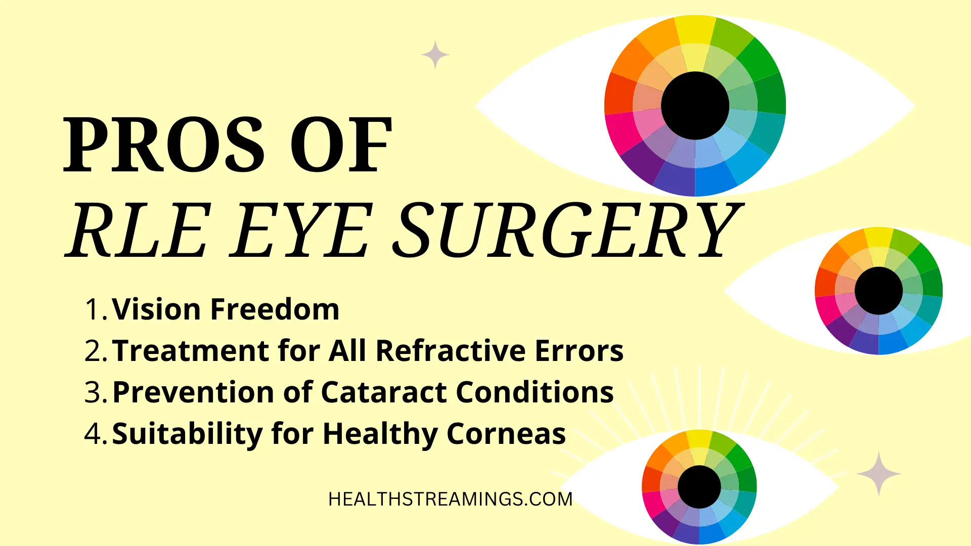 Pros of RLE eye surgery